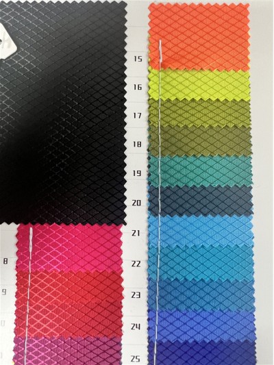 GZ-TY  菱形格PU  RPET再生面料  100%RPER   100%P  幅寬：147CM 防潑水   細節-2